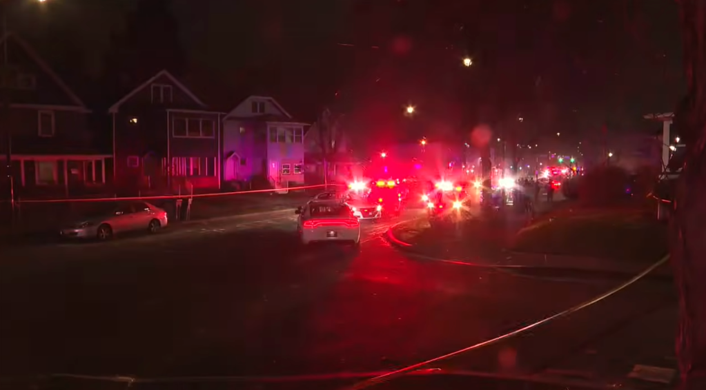 Three police officers responding to a domestic violence call were wounded and a suspect was killed Friday night in Rochester, New York, according to officials.